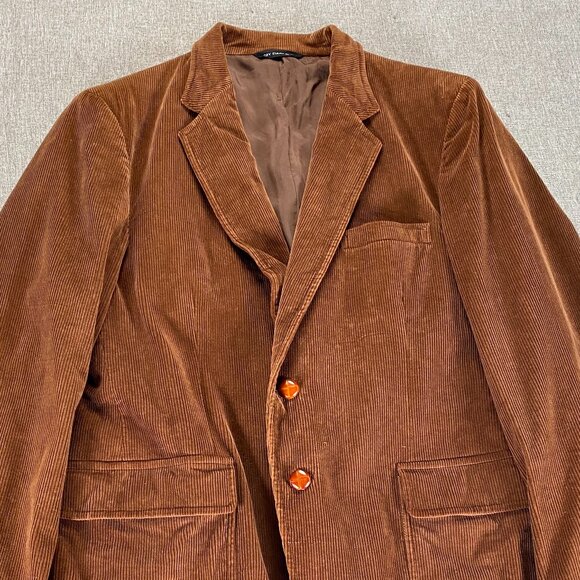 Jonathan Edwards Two Button Corduroy Blazer Men's 42R Brown Top - Picture 4 of 13
